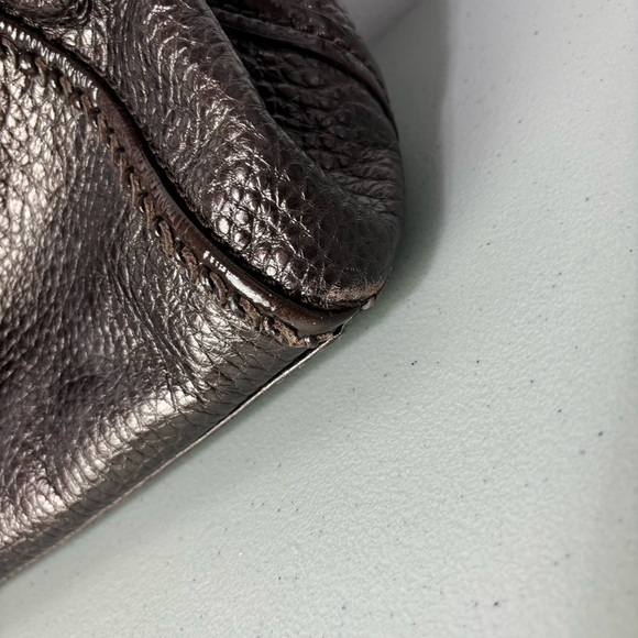 Brighton Brown Pebbled Leather Handbag Purse - Picture 10 of 10